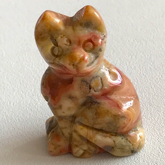 Natural Crazy Lace Agate Kitty - Picture 4 of 11